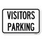 Signmission Parking Lot Sign Visitors Parking Heavy-Gauge Aluminum Sign, 12" x 18", A-1218-24622 A-1218-24622 - alternate 1